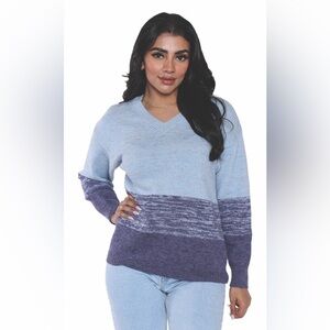 Papa Vancouver Colorblock V-Neck Knit Sweater